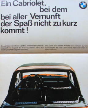 BMW 2002 Baur Cabriolet Modelprogram 1972 Carbrochure (6336)